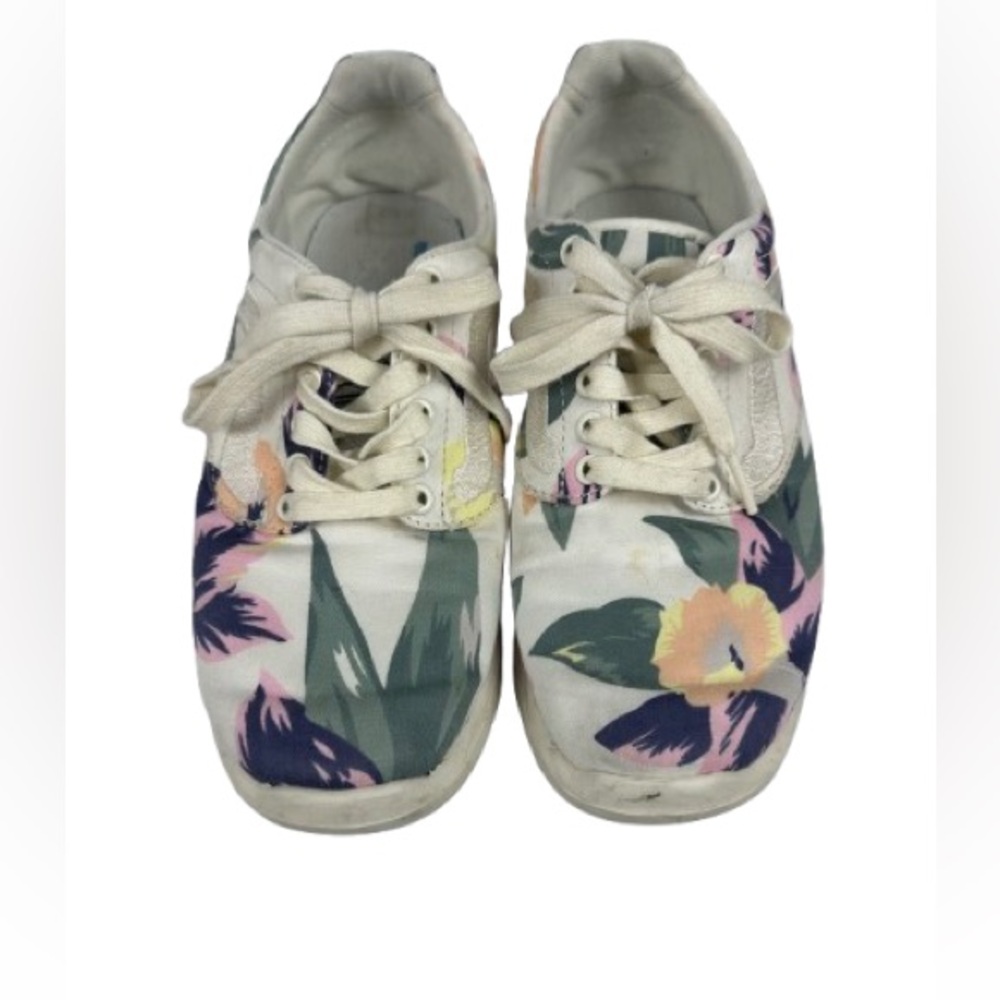 Women’s Vans Sneakers - Cream and Pink Floral Size 9 - Picture 2 of 8